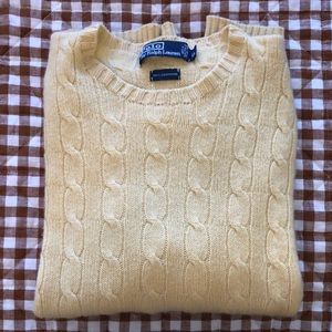 Ralph Lauren 100% Cashmere Cableknit Sweater - Men’s XL 💕